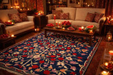 رو فرشی مخمل اناری ابعاد 1/5 در 2 (3 متری)