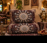 روبالشتی شانل چهارگوش زرشکی