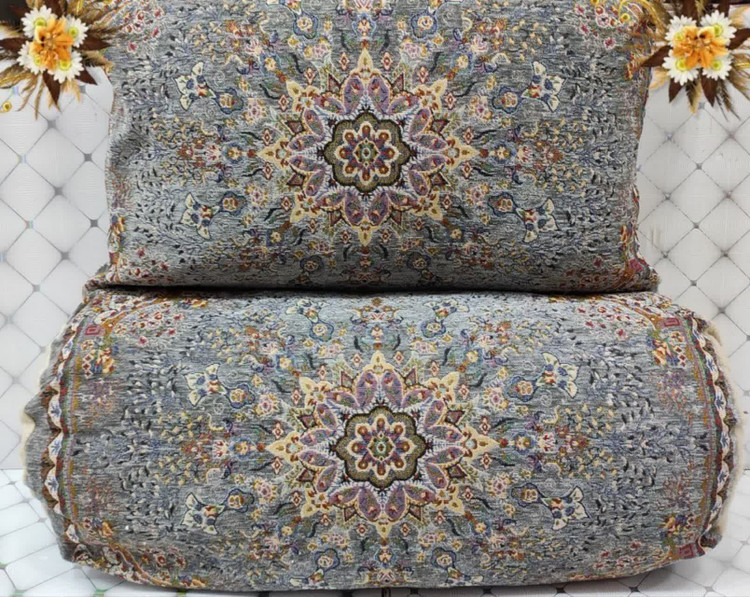 روبالشتی شانل لوله ای طوسی خورشیدی